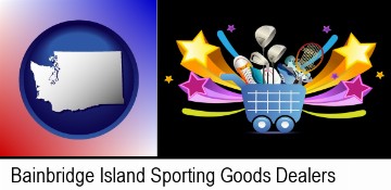 a sporting goods shopping cart in Bainbridge Island, WA