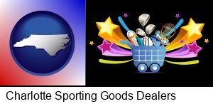 Charlotte, North Carolina - a sporting goods shopping cart