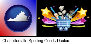 Charlottesville, Virginia - a sporting goods shopping cart
