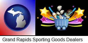 Grand Rapids, Michigan - a sporting goods shopping cart
