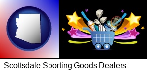 Scottsdale, Arizona - a sporting goods shopping cart