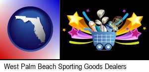 West Palm Beach, Florida - a sporting goods shopping cart