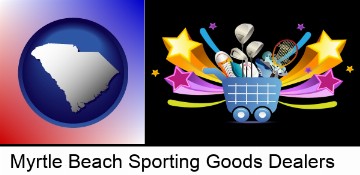 a sporting goods shopping cart in Myrtle Beach, SC